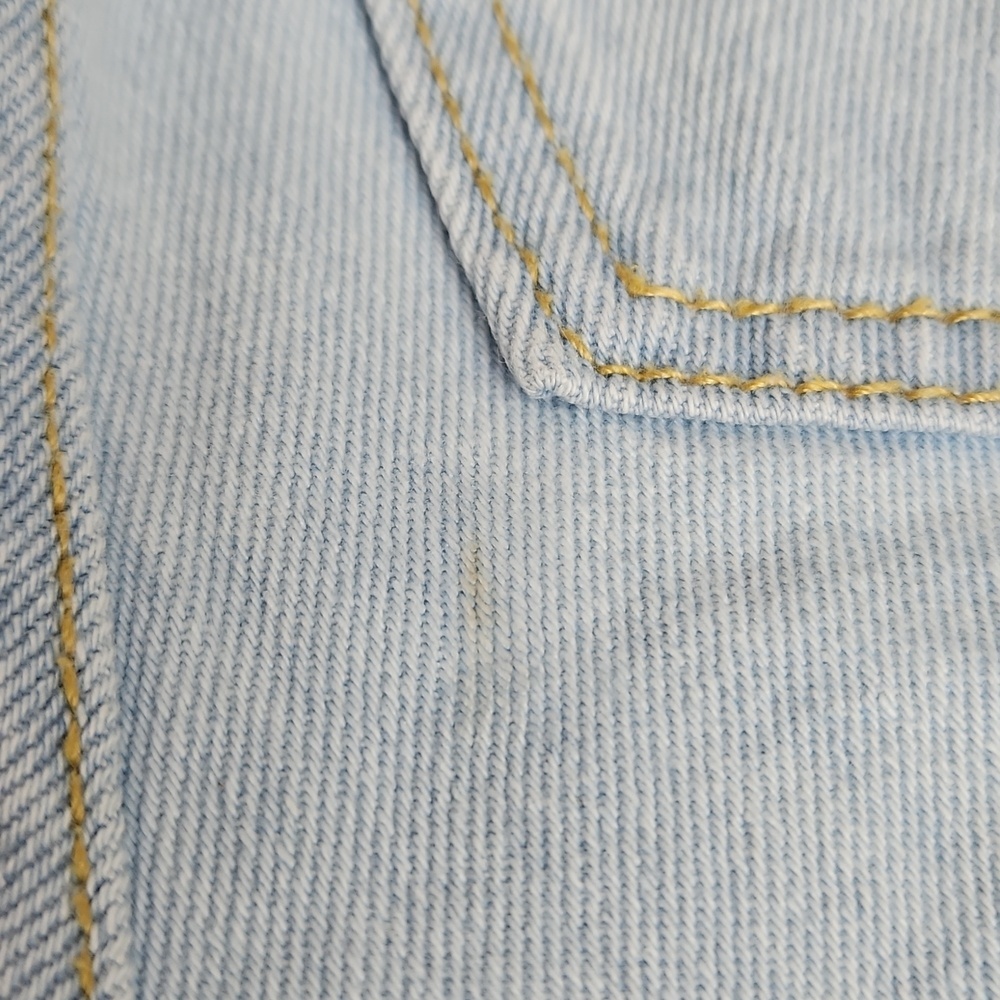 Vintage Guess Light Wash Jean Cutoff Shorts Sz 12M Kids Snaps Made In USA - Picture 8 of 8
